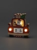 Konstsmide Houten ledsilhouet "Auto & Santa" rood - (B)13 x (H)14,3 x (D)4,5 cm