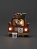Konstsmide LED-Holzsilhouette ''Auto & Santa'' in Rot - (B)13 x (H)14,3 x (T)4,5 cm