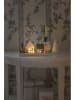 Konstsmide Houten ledsilhouet "Huizen" wit/bruin - (B)28 x (H)14 x (D)11 cm