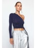 trendyol Bluse in Dunkelblau