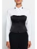 trendyol Blouse zwart/wit