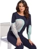 Heine Pullover in Dunkelblau/ Grau