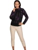 Heine Sweatshirt in Lila/ Schwarz