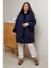 Curvy Lady Wintermantel donkerblauw