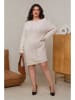 Curvy Lady Gebreide jurk beige