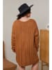 Curvy Lady Gebreide jurk lichtbruin