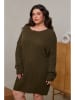Curvy Lady Strickkleid in Khaki