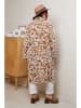 Curvy Lady Tussenmantel lichtbruin/wit