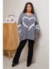 Curvy Lady Pullover in Grau