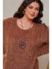 Curvy Lady Pullover in Hellbraun