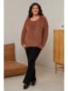 Curvy Lady Pullover in Hellbraun