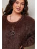 Curvy Lady Pullover in Dunkelbraun