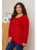 Curvy Lady Pullover in Rot