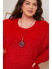 Curvy Lady Pullover in Rot