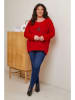 Curvy Lady Pullover in Rot