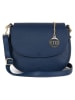 Mia Tomazzi Leren schoudertas "Eschilo" donkerblauw - (B)23 x (H)19 x (D)8 cm