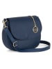 Mia Tomazzi Leren schoudertas "Eschilo" donkerblauw - (B)23 x (H)19 x (D)8 cm