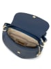 Mia Tomazzi Leren schoudertas "Eschilo" donkerblauw - (B)23 x (H)19 x (D)8 cm