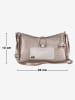 Mia Tomazzi Leren schoudertas "Marengo" goudkleurig - (B)23 x (H)13 x (D)7 cm