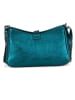 Mia Tomazzi Leren schoudertas "Marengo" blauw - (B)23 x (H)13 x (D)7 cm