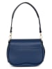 Mia Tomazzi Leder-Schultertasche "Bambaia" in Dunkelblau - (B)23 x (H)18 x (T)11 cm