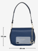 Mia Tomazzi Leder-Schultertasche "Bambaia" in Dunkelblau - (B)23 x (H)18 x (T)11 cm