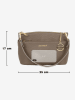 Mia Tomazzi Leder-Schultertasche "Bambaia" in Taupe  - (B)25 x (H)17 x (T)13 cm