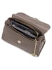Mia Tomazzi Leder-Henkeltasche "Diomede" in Taupe - (B)24 x (H)20 x (T)12 cm