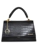 Mia Tomazzi Leder-Henkeltasche "Giacomo" in Schwarz - (B)28 x (H)17 x (T)10 cm