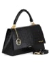 Mia Tomazzi Leder-Henkeltasche "Giacomo" in Schwarz - (B)28 x (H)17 x (T)10 cm