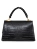Mia Tomazzi Leder-Henkeltasche "Giacomo" in Schwarz - (B)28 x (H)17 x (T)10 cm