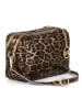 Mia Tomazzi Leren schoudertas "Caltanissetta" lichtbruin - (B)22 x (H)15 x (D)10 cm