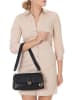 Mia Tomazzi Leder-Schultertasche "Bertinoro" in Schwarz - (B)29 x (H)16 x (T)10 cm