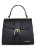 Mia Tomazzi Leder-Henkeltasche "Domaso" in Schwarz - (B)26 x (H)21 x (T)12 cm