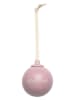 Design Letters Kerstballen "XMAS" roze/paars - 4 stuks