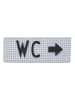 Design Letters Türschild "The sign" in Weiß/ Schwarz - (B)21 x (H)7,6 cm