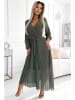 numoco Plisseekleid in Khaki