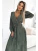 numoco Plisseekleid in Khaki