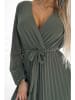 numoco Plisseekleid in Khaki