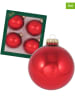 Krebs Glas Lauscha Kerstballen rood - 4 stuks