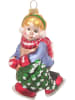 Krebs Glas Lauscha Christbaumornament "Junge mit Baum" in Bunt - (L)13 cm