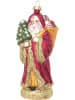 Krebs Glas Lauscha Christbaumornament "Santa" in Rot/ Gold - (L)17 cm