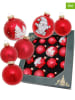 Krebs Glas Lauscha Christbaumkugeln "Tanne & Gnome" in Rot - 16 Stück