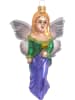 Krebs Glas Lauscha Christbaumornament "Fee mit Flügeln" in Bunt - (L)14 cm