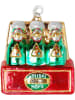 Krebs Glas Lauscha Kerstboomversiering "6-pack bier" meerkleurig - (L)9 cm