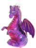 Krebs Glas Lauscha Kerstboomversiering "Draak" paars/roze - (L)12 cm