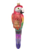 Krebs Glas Lauscha Christbaumornament "Papagei" in Bunt - (L)18 cm