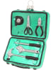 Krebs Glas Lauscha Kerstboomversiering "Gereedschapskoffer" groen - (L)12 cm