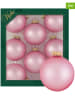 Krebs Glas Lauscha Christbaumkugeln in Rosa - 7 Stück
