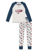 Claesens Pyjama wit/donkerblauw